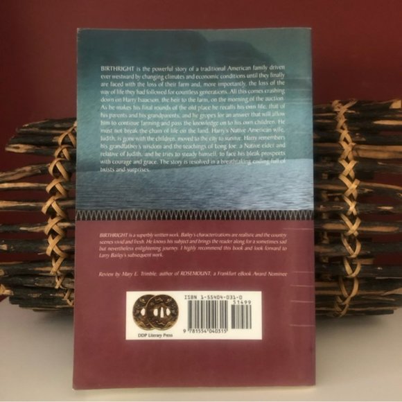 👛 (ANY 4/$20) Book: Fiction BIRTHRIGHT author Larry L. Bailey - Picture 2 of 2